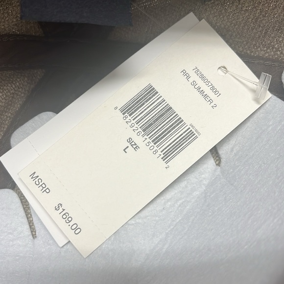 Double RRL Ralph Lauren Pure Linen Southwest Theme Men Hat Size L made in China - Picture 7 of 15